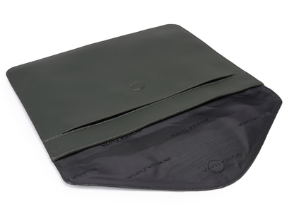 Leather Laptop Sleeve : Fern Green
